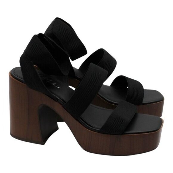 Wild Pair Black Ankle Strap Sandals - Picture 2 of 8